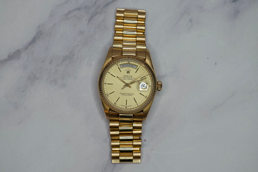 Rolex Day-Date 36 18K Yellow Gold Watch – Ref. 18038 -