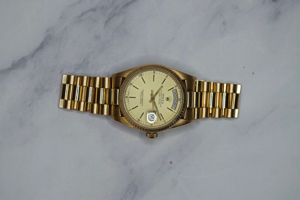 Rolex Day-Date 36 18K Yellow Gold Watch – Ref. 18038 -