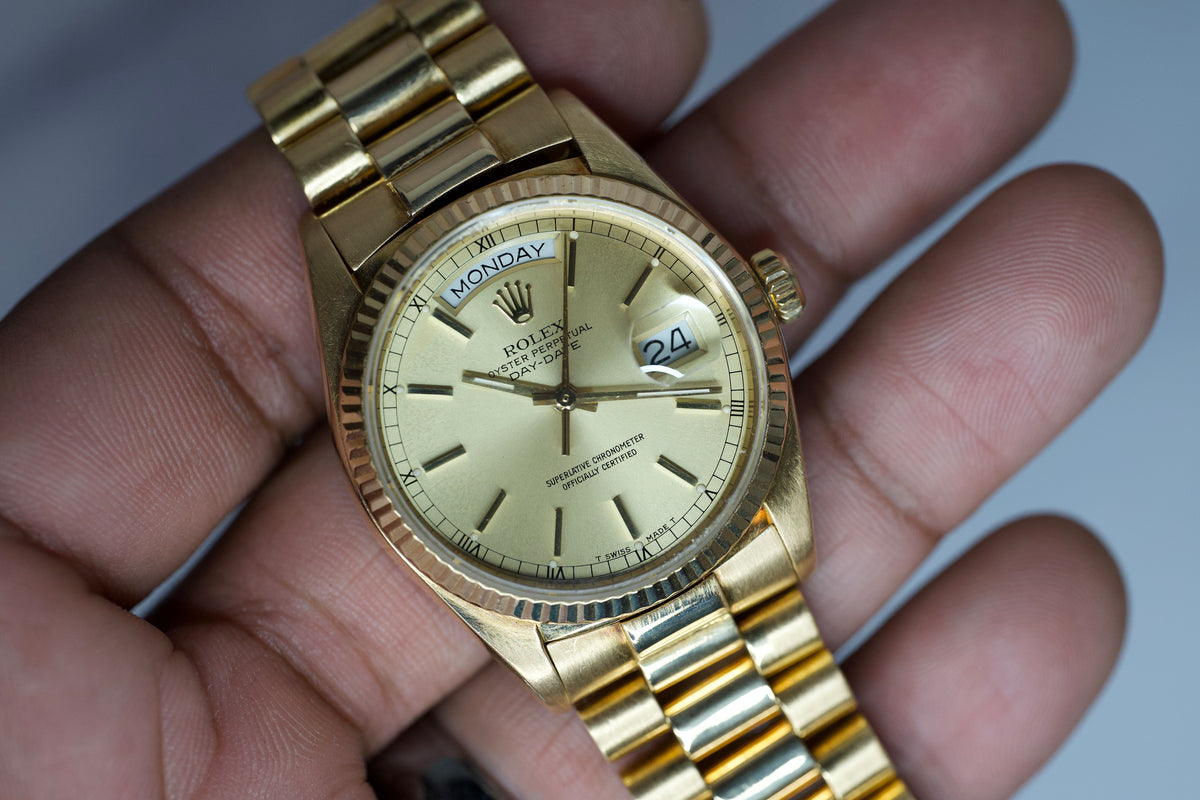 Rolex Day-Date 36 18K Yellow Gold Watch – Ref. 18038 -